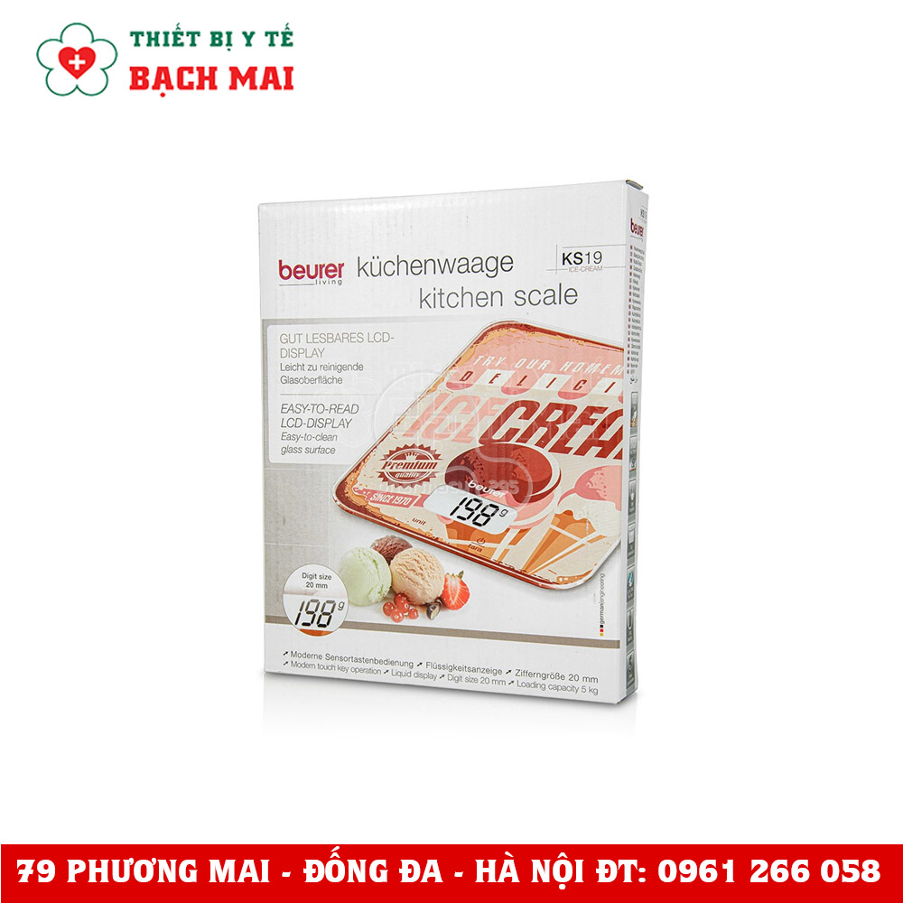 Cân Nhà Bếp Beurer Ice Cream KS19 Cân Nhà Bếp Beurer Ice Cream KS19