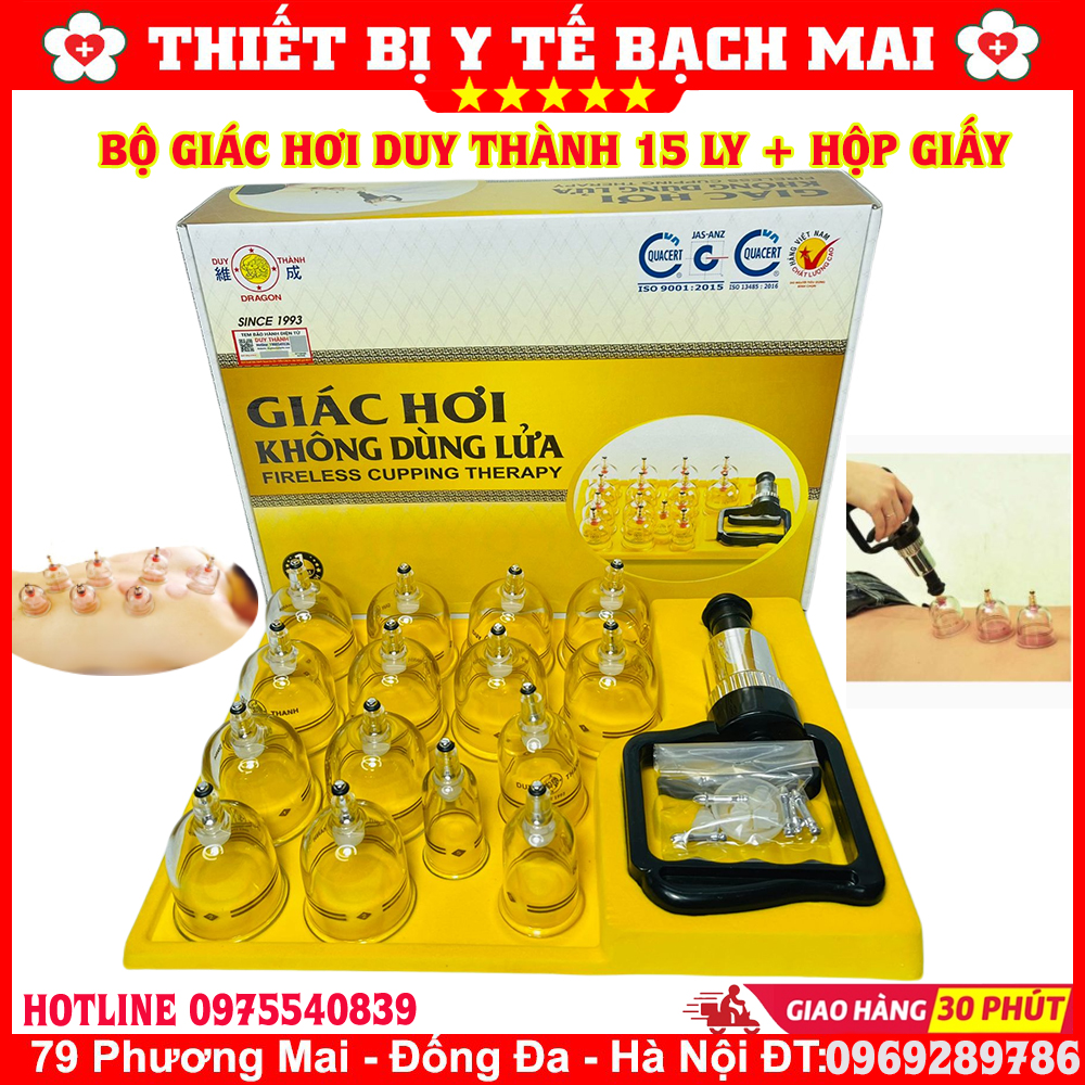 Bộ 15 Ống Giác Hơi Không Dùng Lửa Duy Thành YGH03 Bộ 15 Ống Giác Hơi Không Dùng Lửa Duy Thành YGH03
