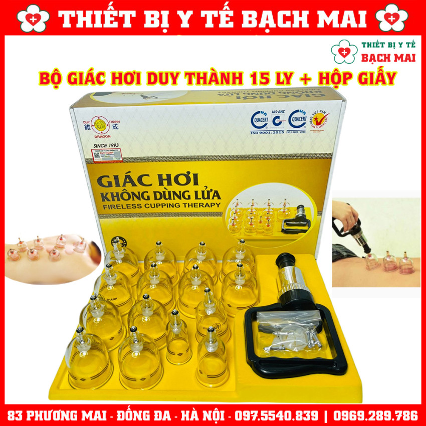 Bộ 15 Ống Giác Hơi Không Dùng Lửa Duy Thành YGH03