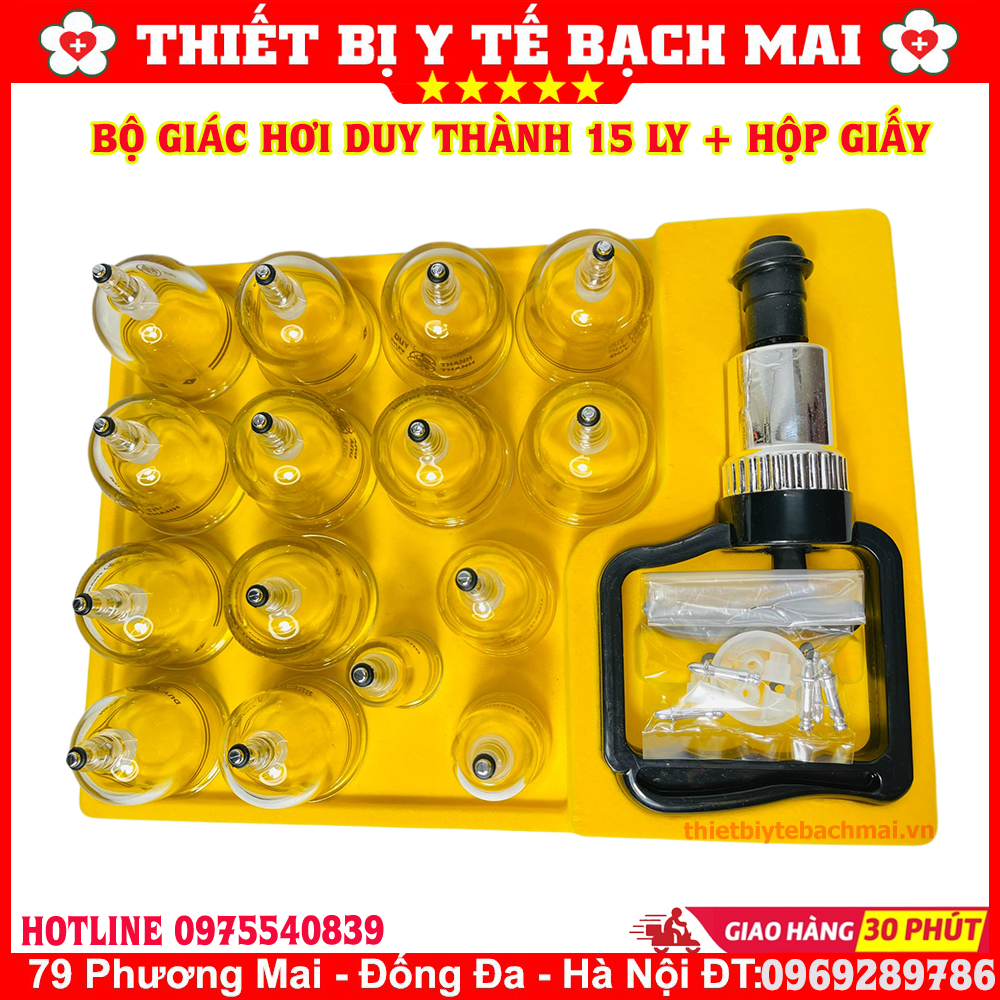 Bộ 15 Ống Giác Hơi Không Dùng Lửa Duy Thành YGH03 Bộ 15 Ống Giác Hơi Không Dùng Lửa Duy Thành YGH03