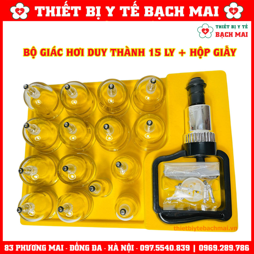 Bộ 15 Ống Giác Hơi Không Dùng Lửa Duy Thành YGH03