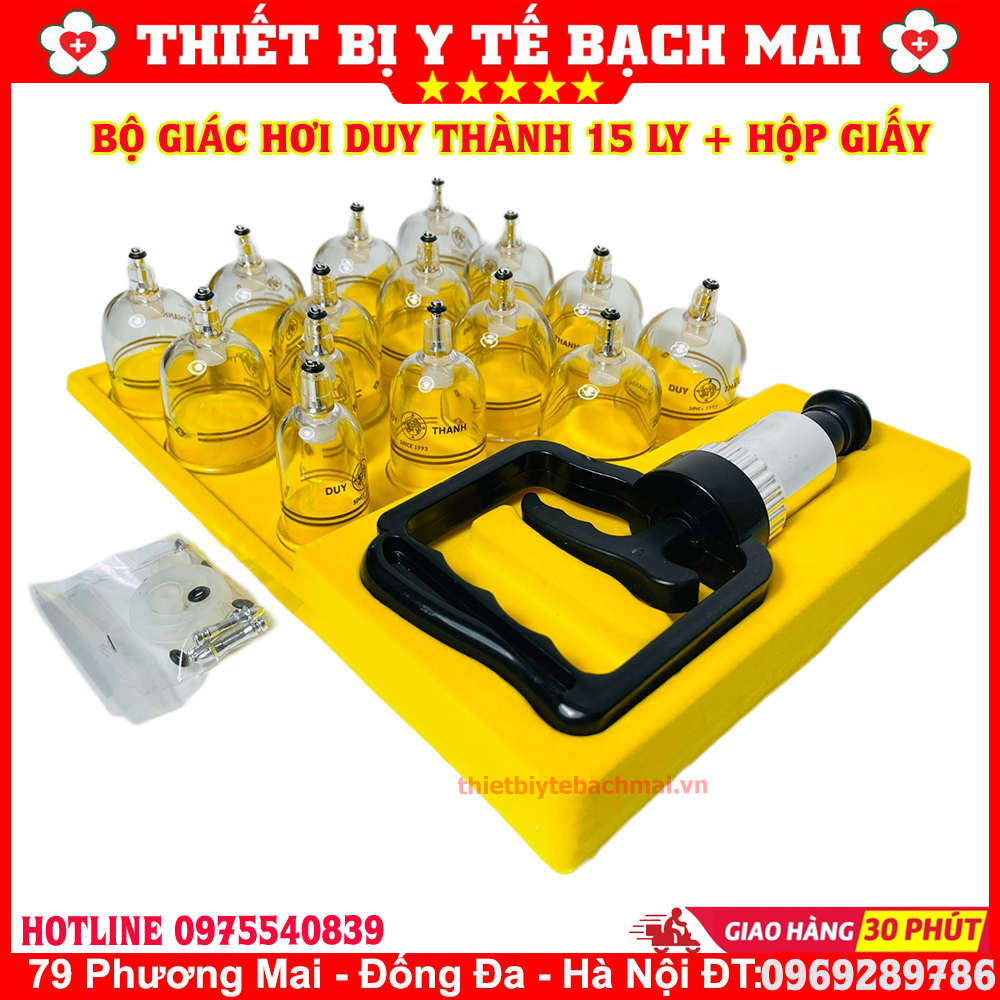 Bộ 15 Ống Giác Hơi Không Dùng Lửa Duy Thành YGH03 Bộ 15 Ống Giác Hơi Không Dùng Lửa Duy Thành YGH03