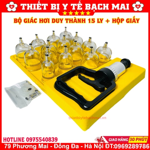 Bộ 15 Ống Giác Hơi Không Dùng Lửa Duy Thành YGH03 Bộ 15 Ống Giác Hơi Không Dùng Lửa Duy Thành YGH03
