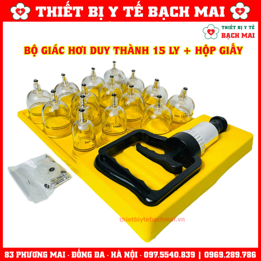 Bộ 15 Ống Giác Hơi Không Dùng Lửa Duy Thành YGH03