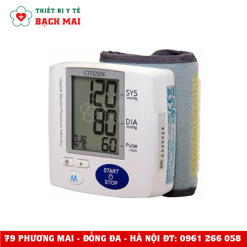 Máy Đo Huyết Áp Cổ Tay Citizen CH617 Máy Đo Huyết Áp Cổ Tay Citizen CH617