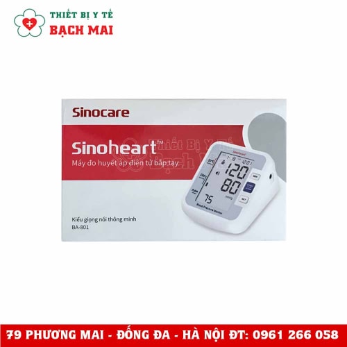 Máy Đo Huyết Áp Điện Tử Bắp Tay Sinoheart BA-801 SINOCARE ĐỨC