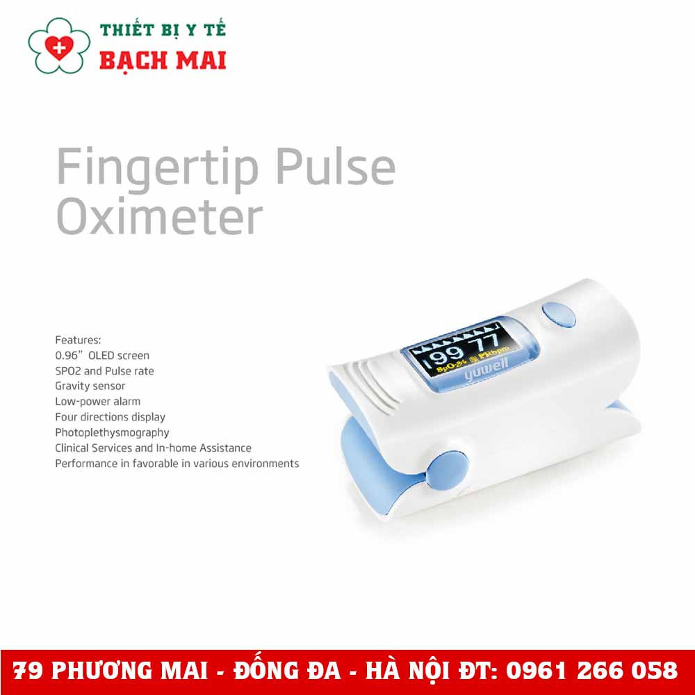 Máy Đo Nồng Độ Oxy & Nhịp Tim Yuwell YX302 Máy Đo Nồng Độ Oxy & Nhịp Tim Yuwell YX302