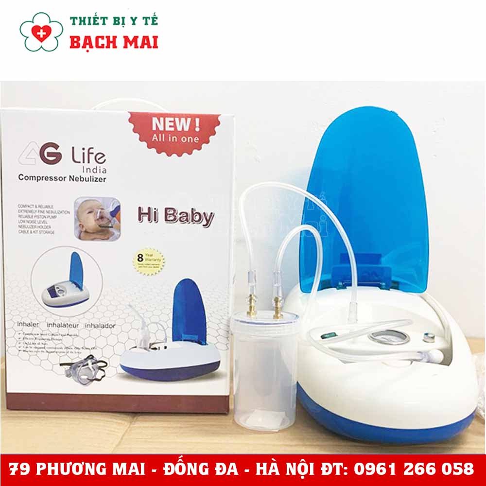Máy Xông Hút Mũi Họng 2 In 1 Hi Baby Ag-Life Máy Xông Hút Mũi Họng 2 In 1 Hi Baby Ag-Life