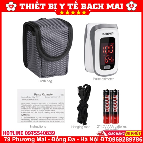 Máy Đo Nồng Độ Oxy SPO2 Và Nhịp Tim Jumper JPD-500E Máy Đo Nồng Độ Oxy SPO2 Và Nhịp Tim Jumper JPD-500E